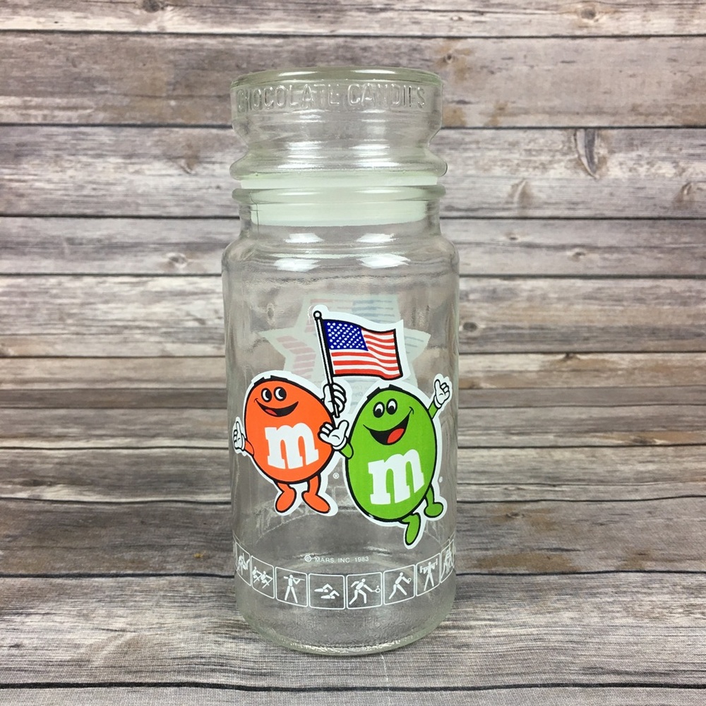 1984 Olympics Commemorative M&Ms Glass Jar